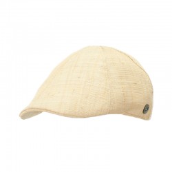Gorra de rafia natural con...